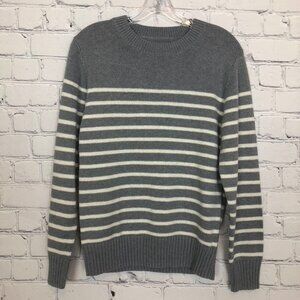 Long Wharf Gray Stripe Sweater Size S